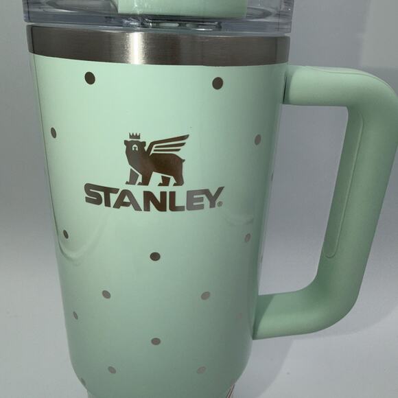 LIMITED Stanley Target 30 oz Quencher Flowstate Peppermint Polka Dot 2025 Mint - Picture 2 of 7